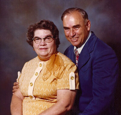 Portrait of FJ's parents, a happy Martin & Polly Griffits